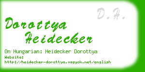 dorottya heidecker business card